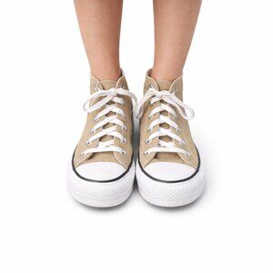 Converse Khaki Chuck Taylor All Star Lift Platform Sneakers - Like New - Unisex